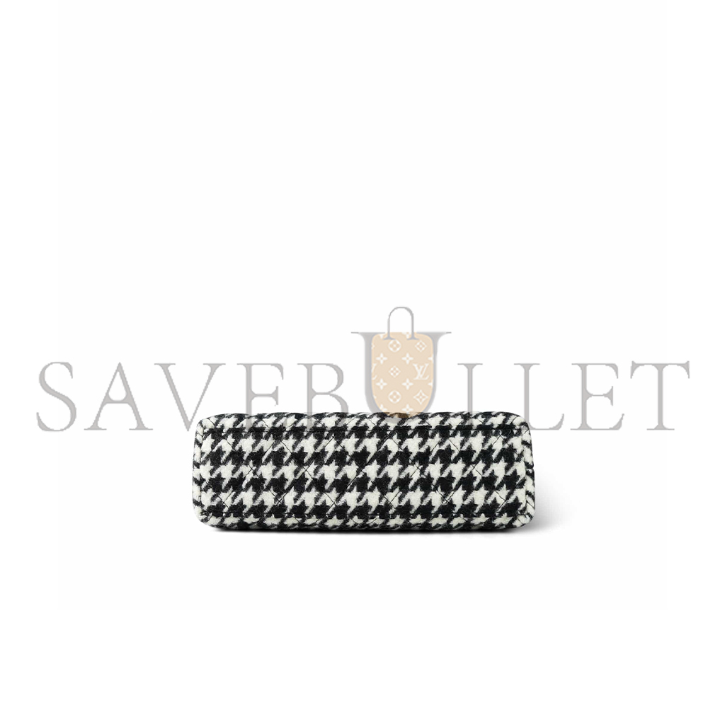 CHANEL MASTER TWEED HOUNDSTOOTH QUILTED NANO KELLY SHOPPER (19*13*7cm) 